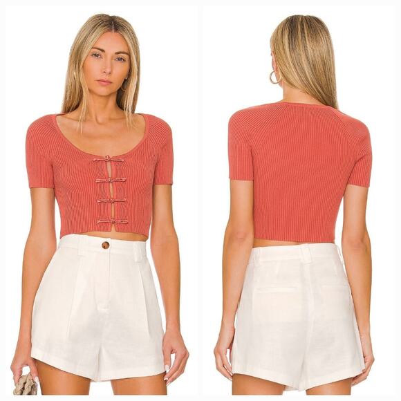 LPA Briony Mini Cardigan in Rose Mauve XXS